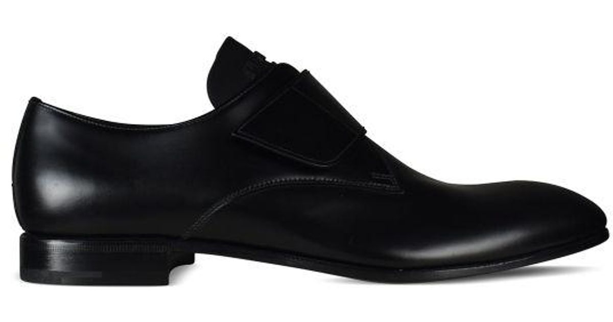 Prada Leather Richelieu Shoes in Black for Men | Lyst Canada