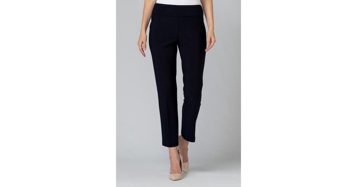 Joseph Ribkoff Synthetic Navy Trouser 181089 in Blue Slacks and Chinos Capri and cropped trousers Womens Clothing Trousers 