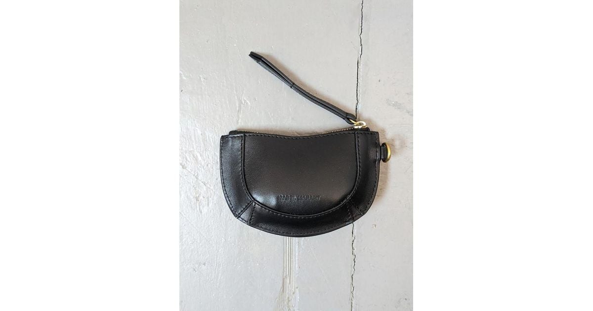 Étoile Isabel Marant Soko Leather Coin Purse in Black | Lyst