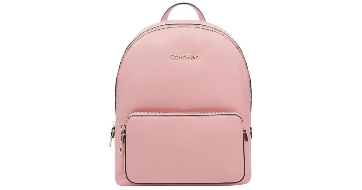 Calvin Klein Round Campus Backpack in Pink - Lyst
