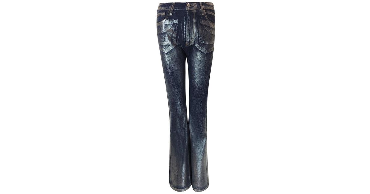 Madison Maison Silver Denim Laminated Jeans in Blue Lyst Canada
