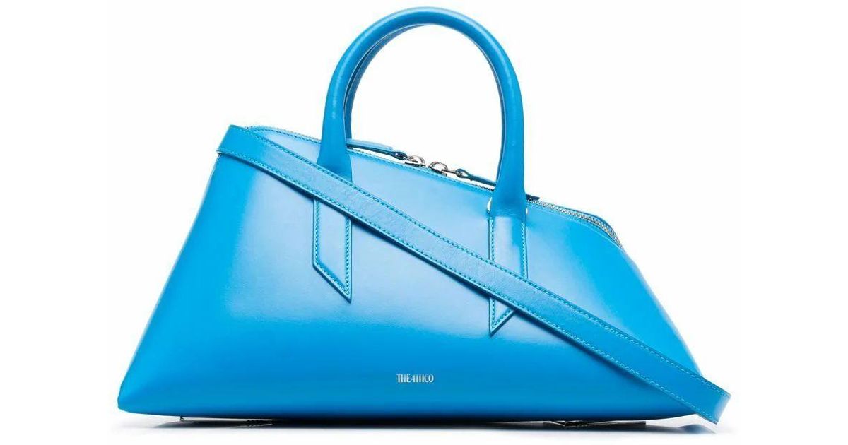 The Attico Light Leather Handbag in Blue | Lyst