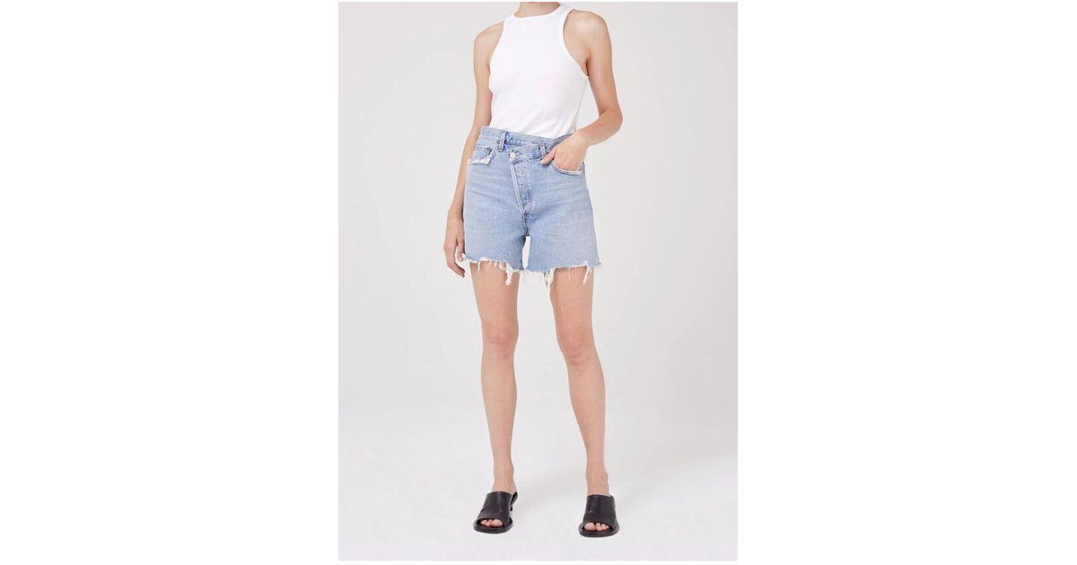 Agolde Denim Criss Cross Short In 