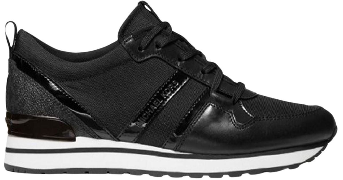 michael kors black leather sneakers