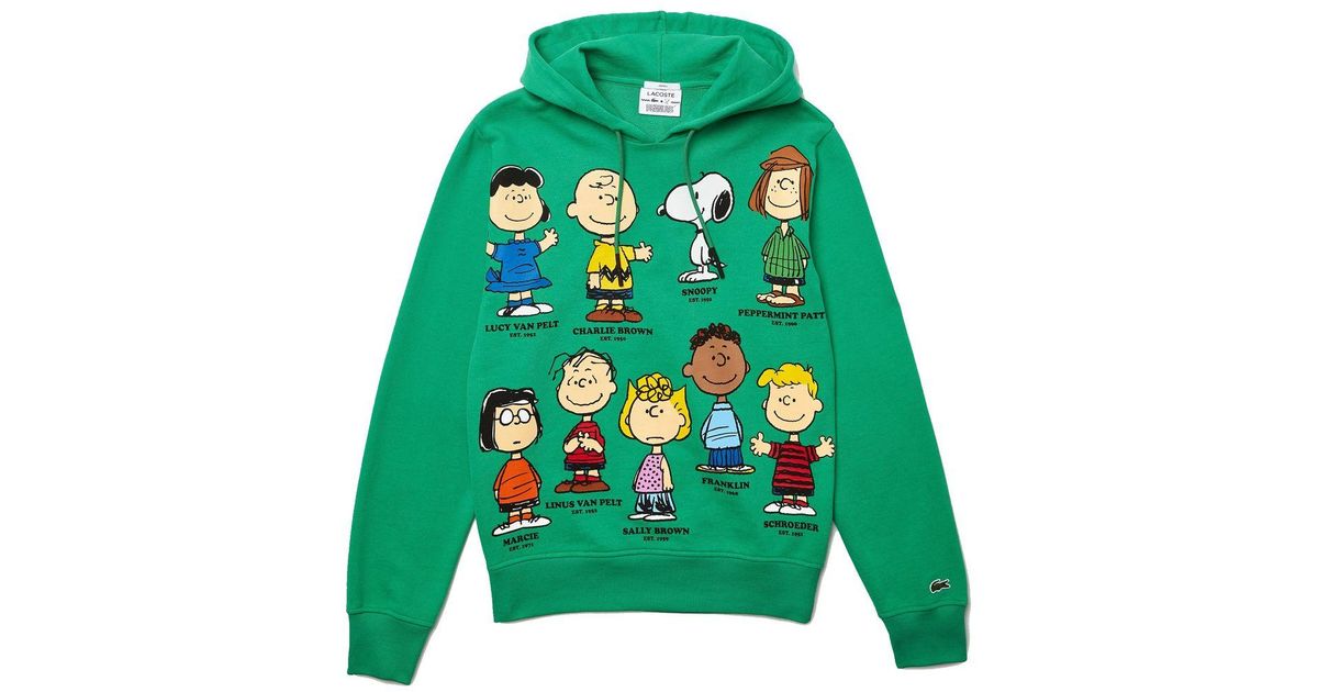 Lacoste X Peanuts Hoodie Sweatshirt in Green for Men Lyst Canada