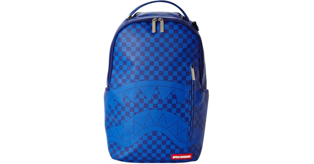 blue sprayground backpack