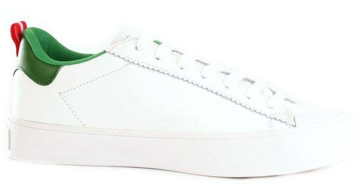 guess white leather shoes