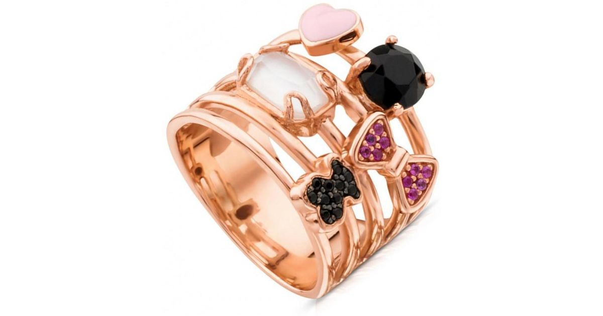 Tous Ring In Rose Gold in Pink Lyst