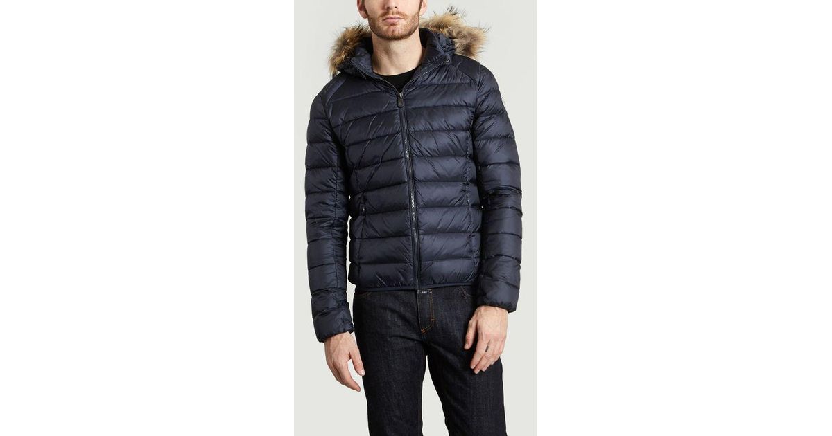 J.O.T.T Fur Prestige Puffer Jacket Navy Just Over The Top in Blue for Men |  Lyst