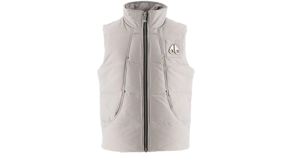 Moose Knuckles Cotton Mens Montreal Gilet Grey in Gray for Men | Lyst