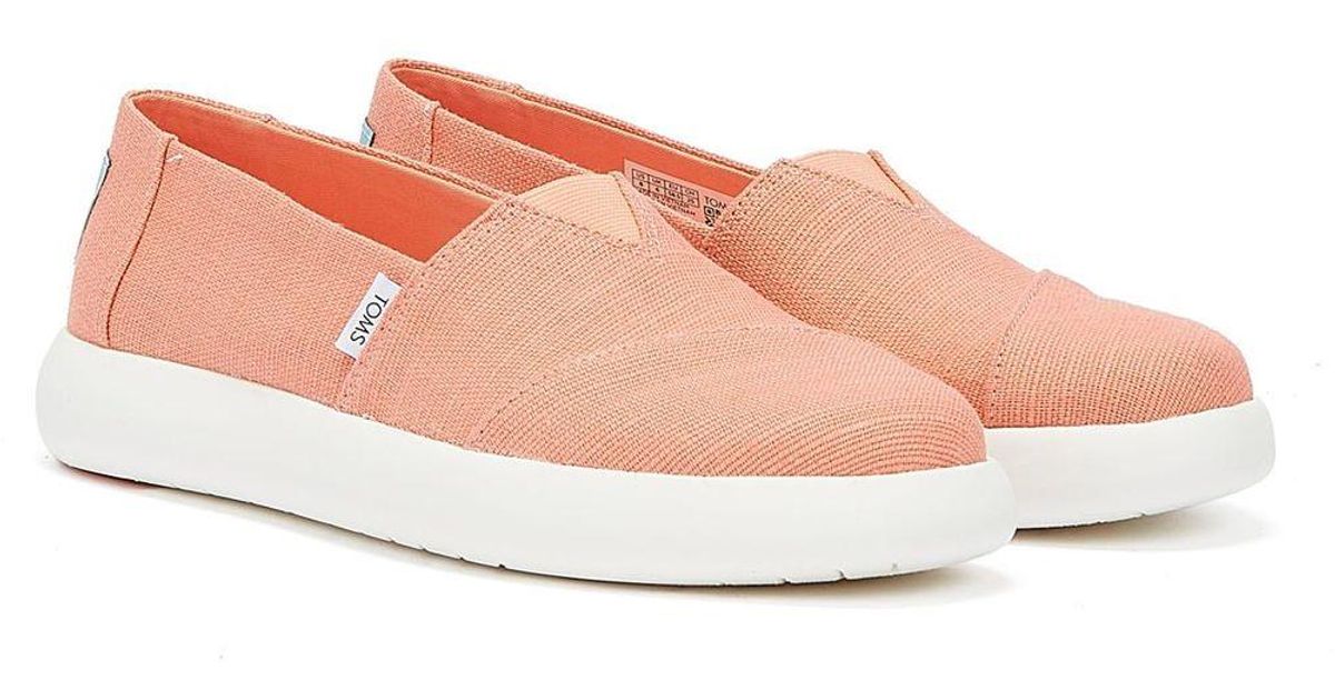 TOMS Alpargata Mallow Canvas Peach Shoes in Pink Lyst