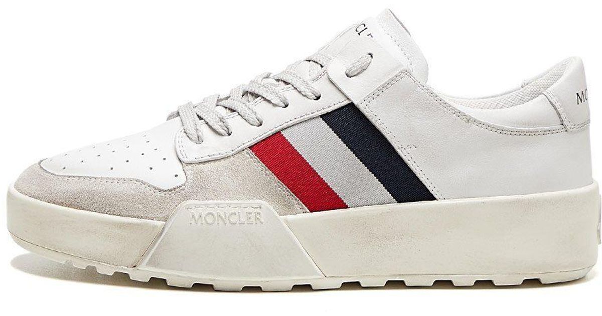 Moncler Leather Promyx Vintage Trainers in White for Men | Lyst Australia