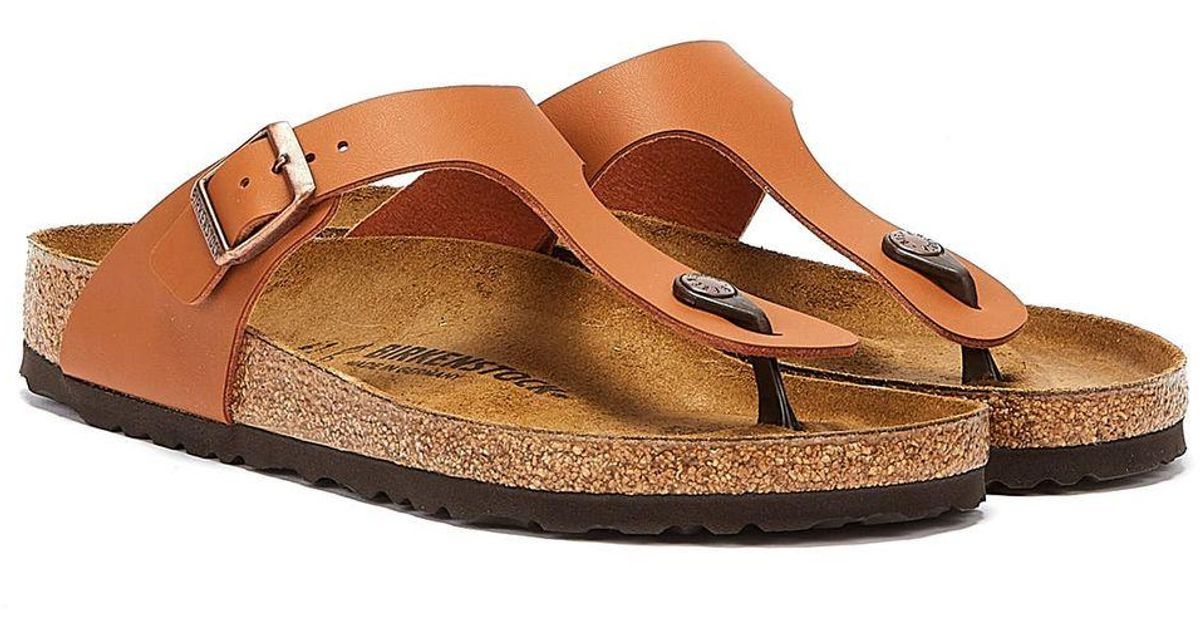 Birkenstock Mens Regular Gizeh Sandal - Mocca | SurfStitch | Leather slippers for men, Brown 