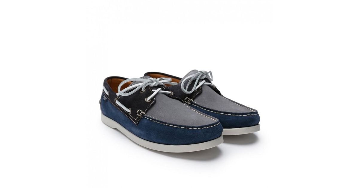 blue suede deck shoes