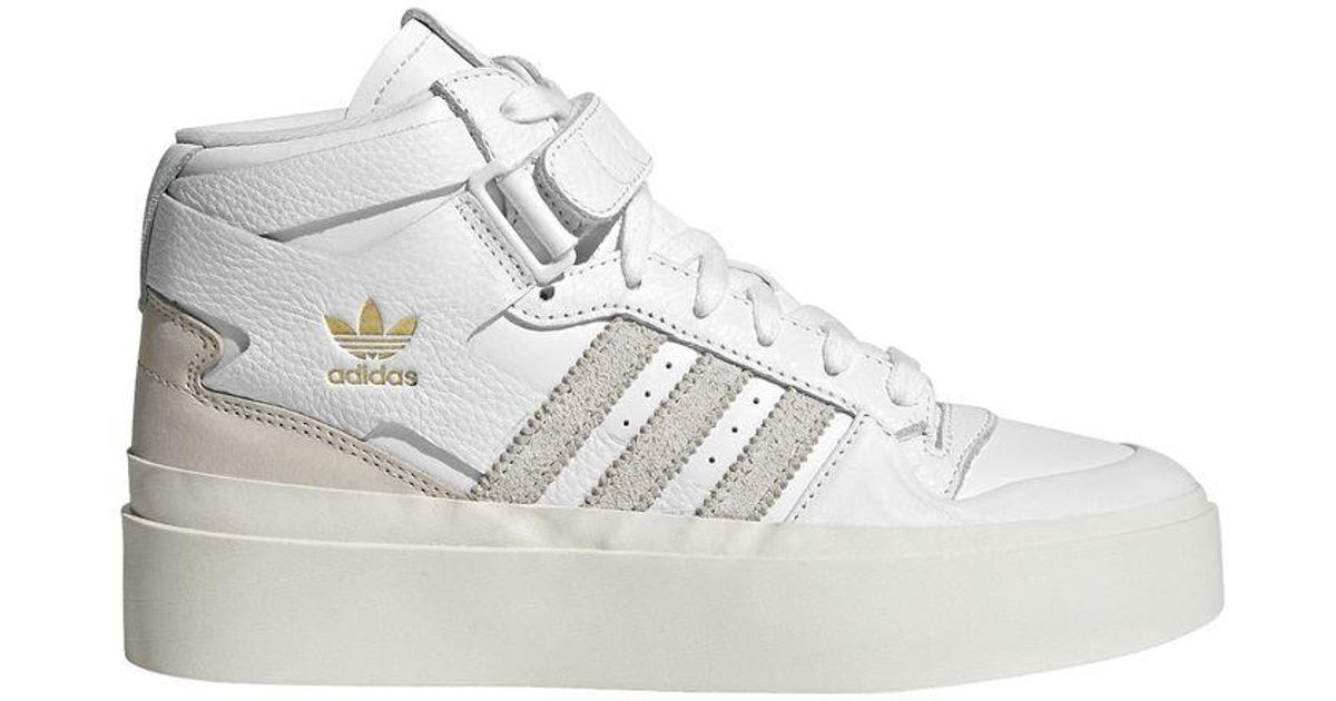 adidas originals forum bonega platform trainers in off white