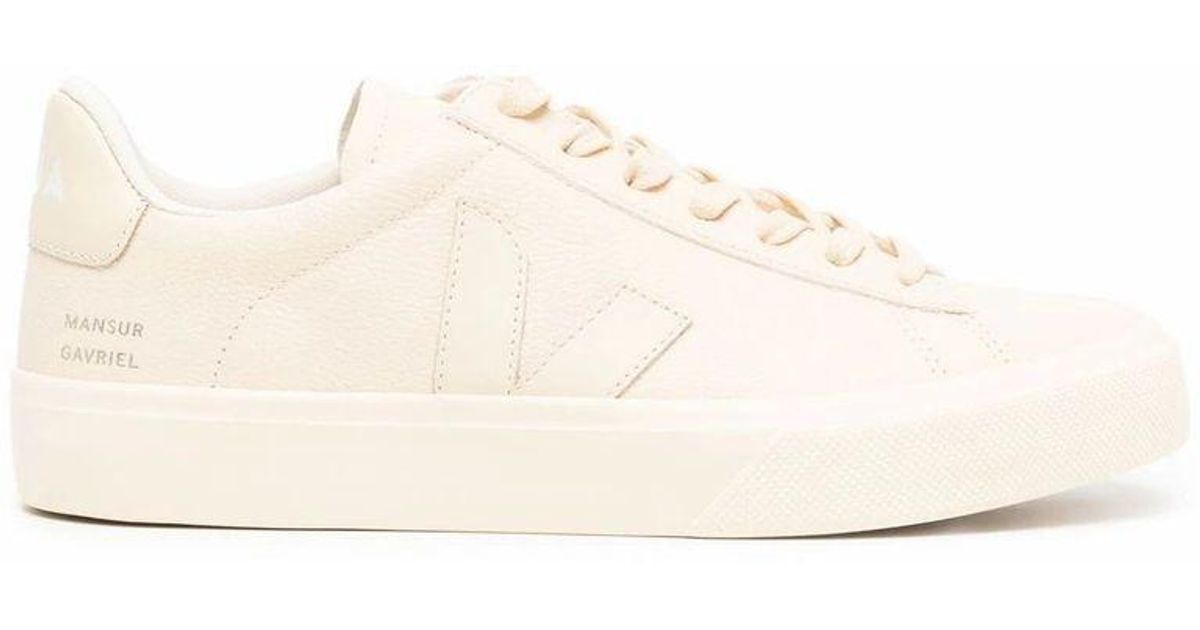 Veja Beige Leather Sneakers in Brown Lyst