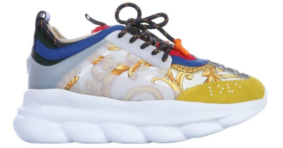 Versace Printed Trainers in White for Men - Save 36% - Lyst