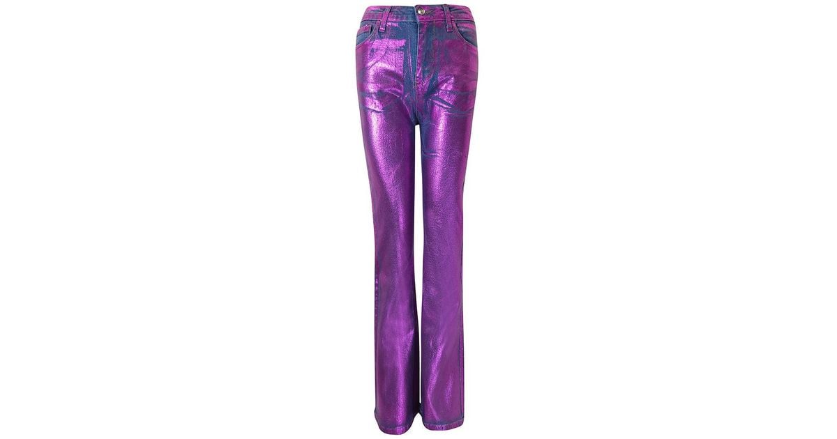 Madison Maison Fuchsia Light Denim Laminated Jeans in Purple | Lyst ...