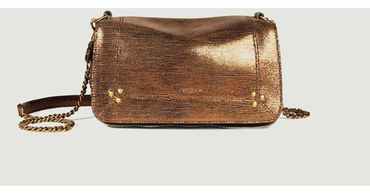 Jérôme Dreyfuss Bobi Leather Shoulder Bag Bronze Paris in Gold (Metallic) Lyst