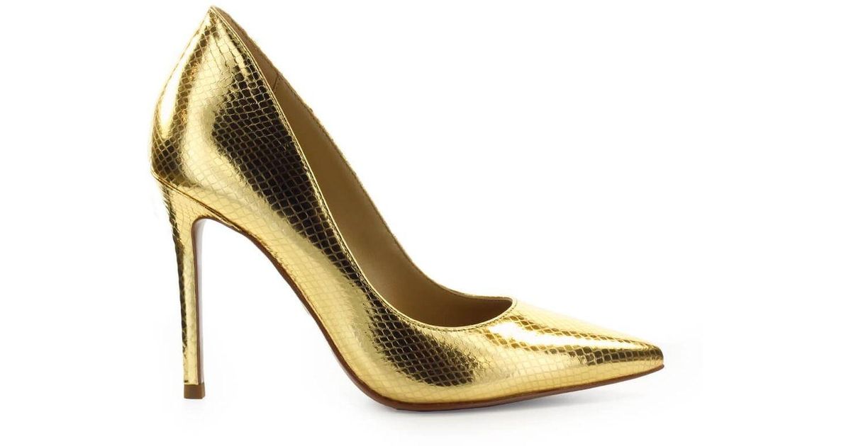 to understand cross thrill Michael Kors Leather Keke Reptile Effect Pump in Gold (Metallic) | Lyst