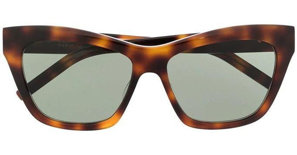 Saint Laurent Havana Ysl Brand Sunglasses in Brown Lyst Australia