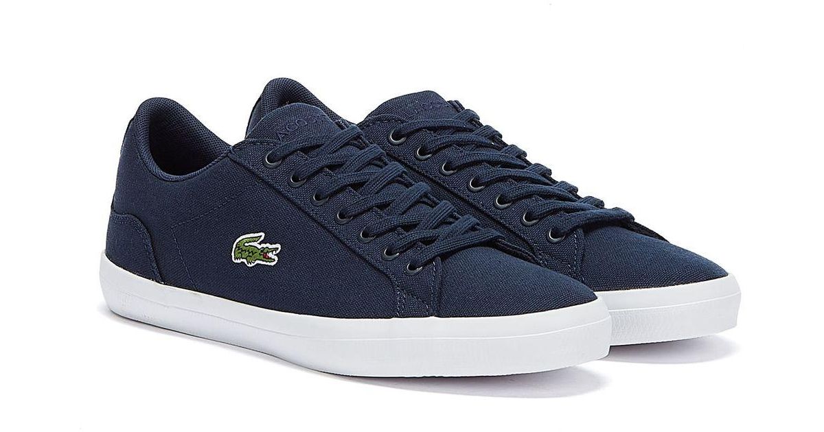 Lacoste Canvas Lerond Bl 2 Cam Trainers in Blue for Men | Lyst
