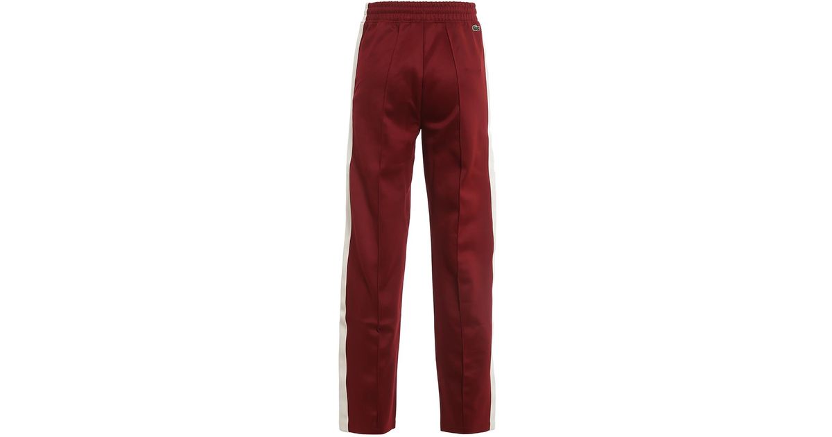 Lacoste Trousers in Red | Lyst
