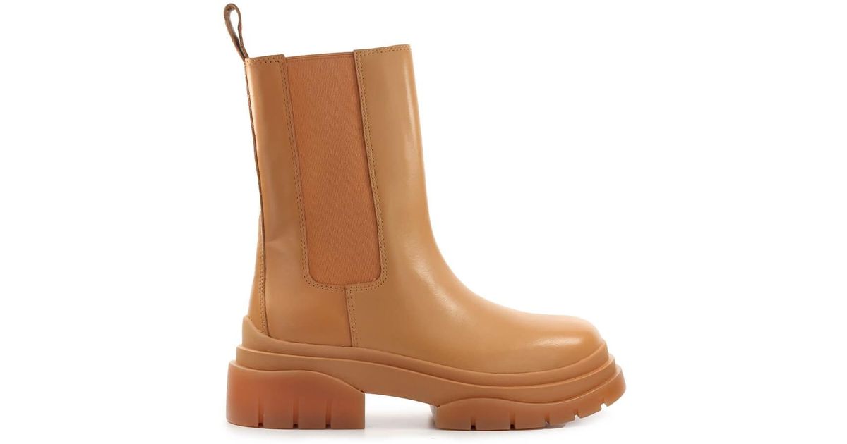 ash mastro leather pull on combat boots