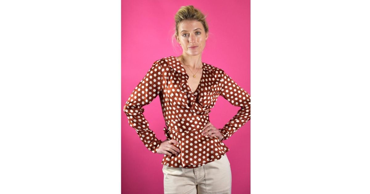 spotty wrap dress second female