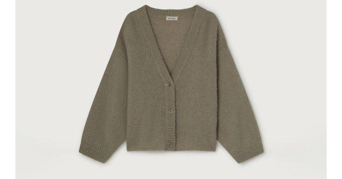 American Vintage Synthetic Lama Pinobery Cardigan in Grey (Gray) - Lyst