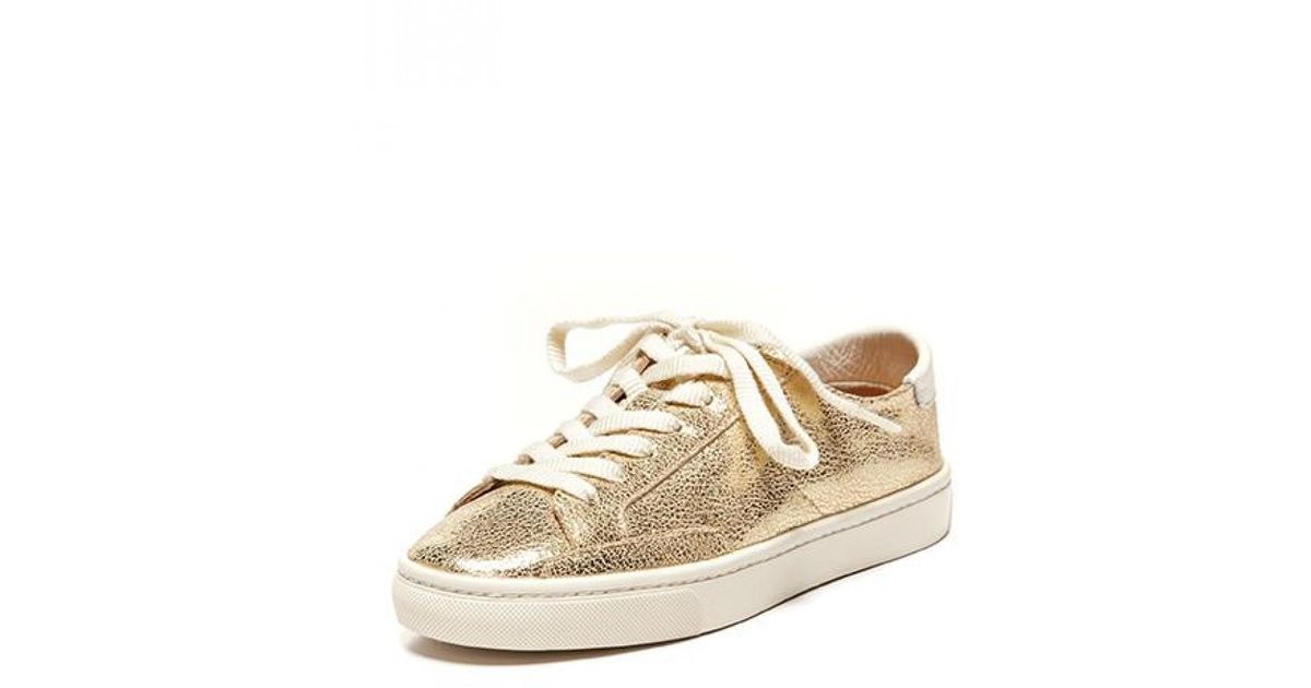soludos gold sneakers
