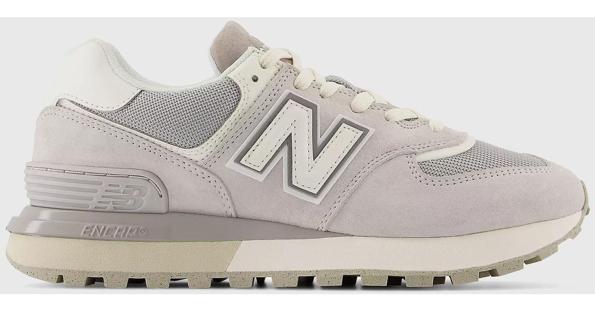 New Balance Leather Sneaker 574 Legacy in Grey (White) for Men | Lyst