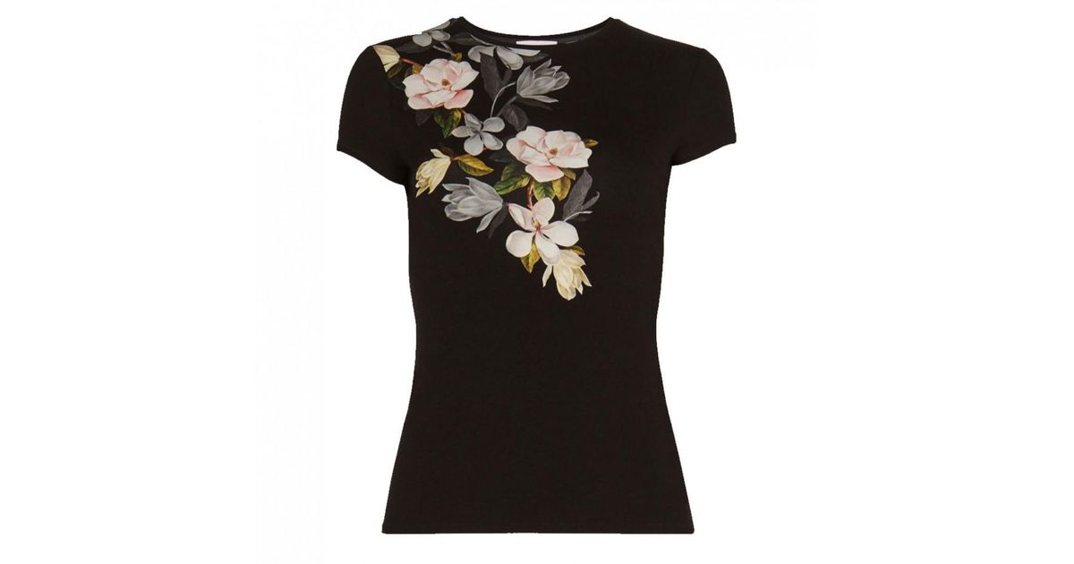 Ted Baker Synthetic Torina Printed T-shirt in Black - Lyst