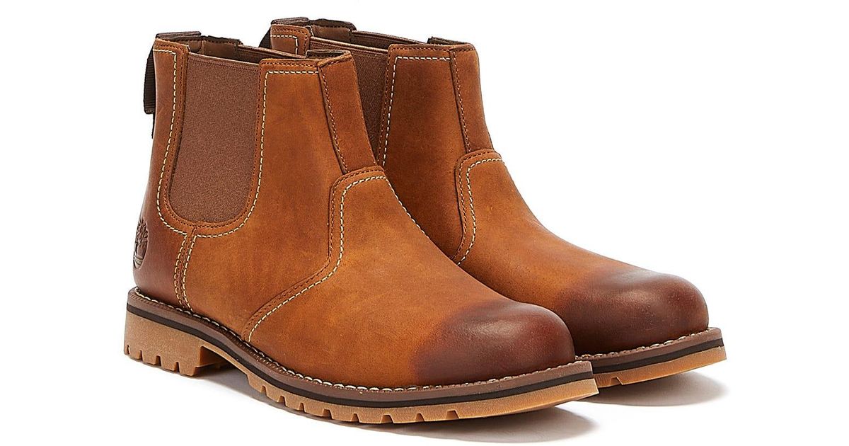 Timberland Larchmont Oakwood Brown Chelsea Boots for Men | Lyst