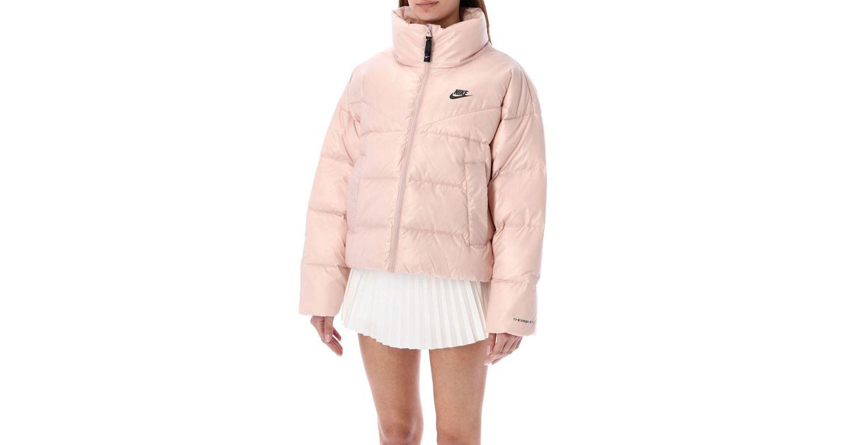 Nike Thermafit Puffer Jacket in Pink Lyst