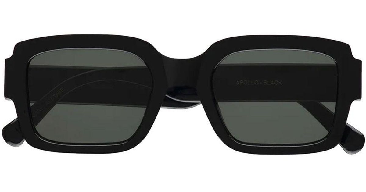 Monokel Apollo Sunglasses Black - Solid Lens in Green for Men | Lyst
