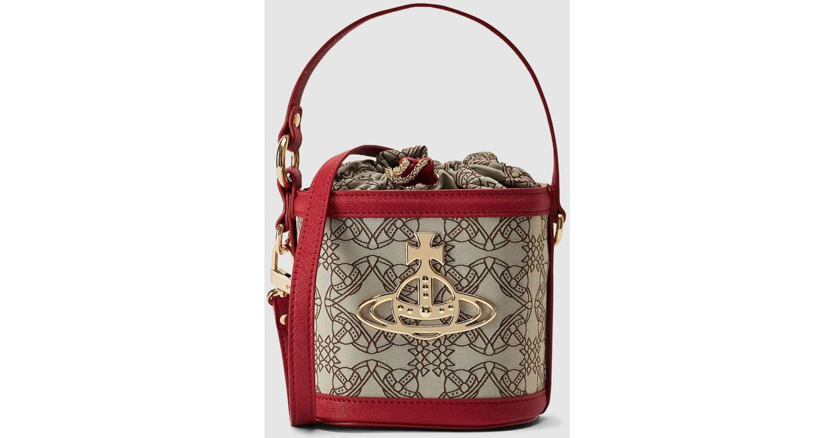 Vivienne Westwood Synthetic Daisy Bucket Brown Cross Body Bag in Grey