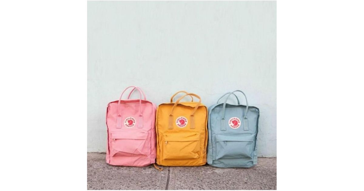 pink and air blue kanken