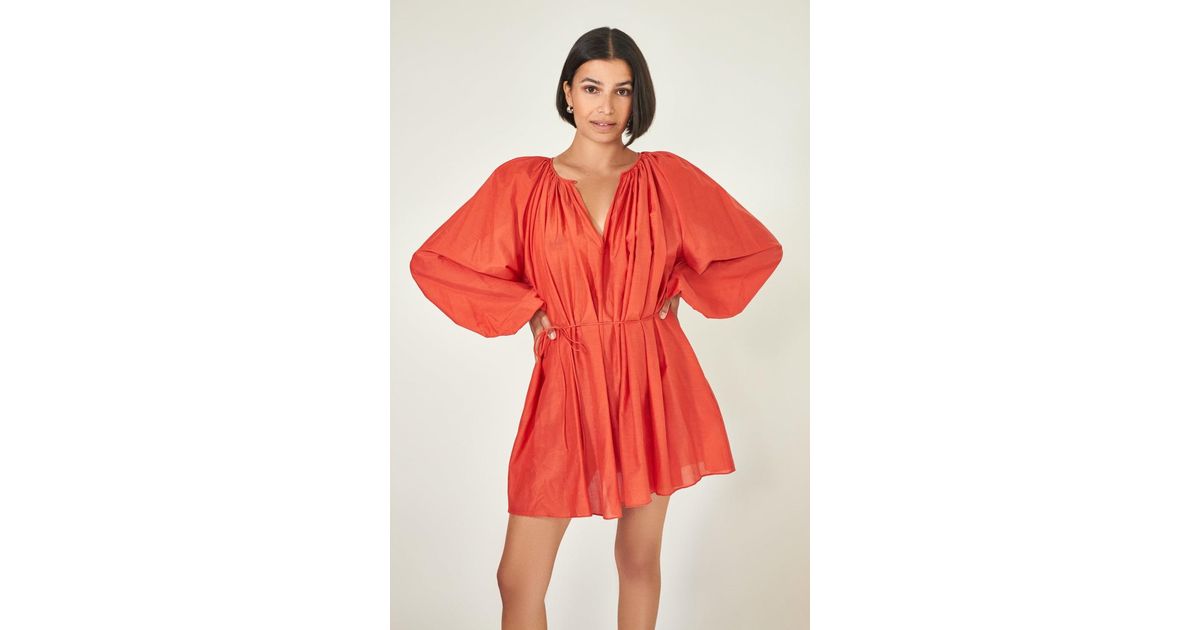 Matteau Silk Voluminous Mini Dress in 