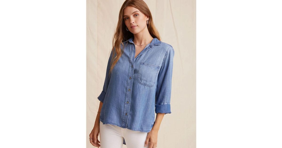 Bella Dahl Denim Shirt Tail Button Down 