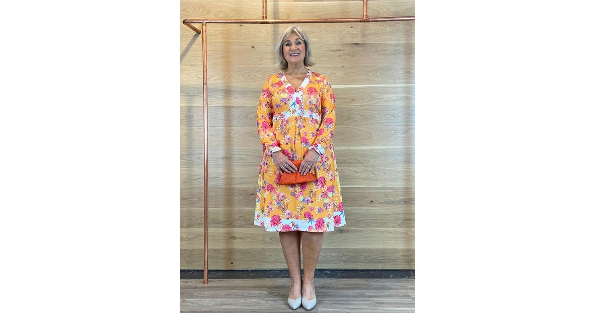 Hale Bob Printed Dress in Orange | Lyst