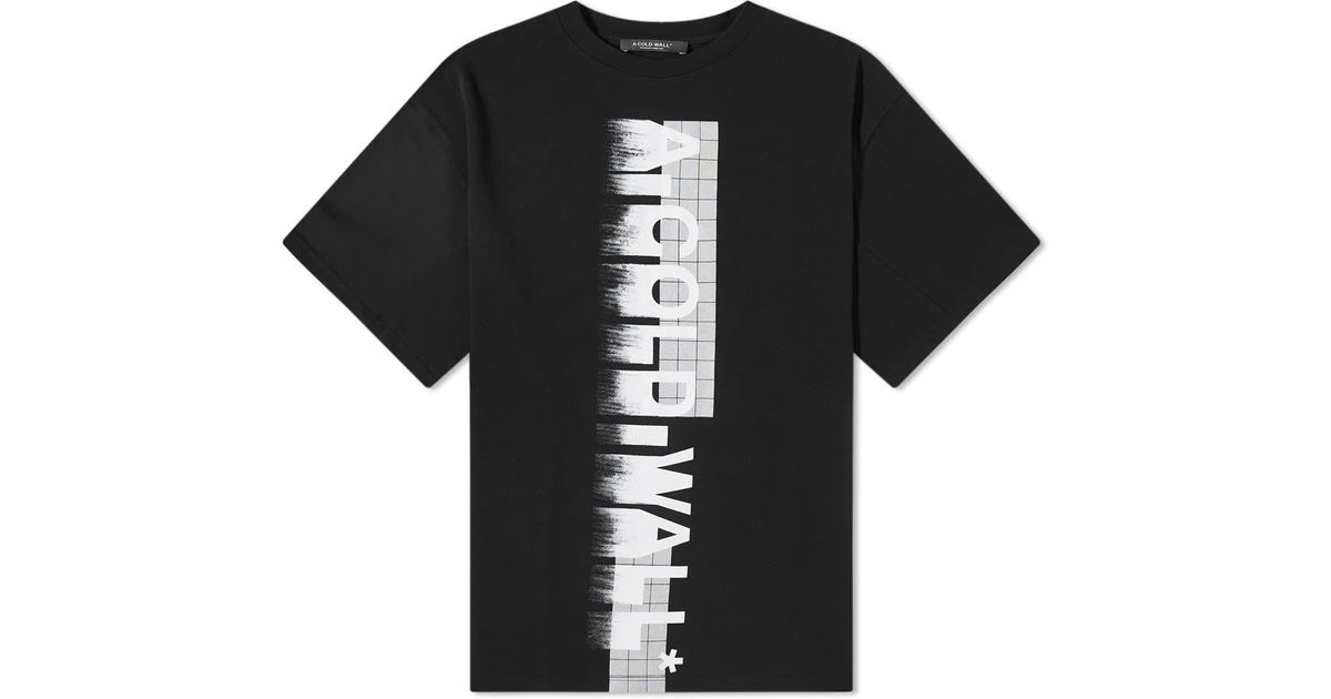 A_COLD_WALL* Cotton A-cold-wall* Large Vertical Logo T-shirt in Black ...