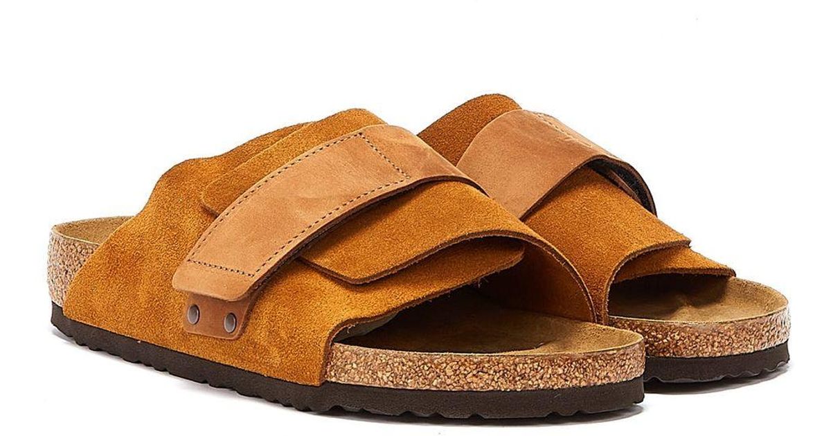 Birkenstock Kyoto Suede Nubuck Mink Sandals in Brown for Men Lyst Canada