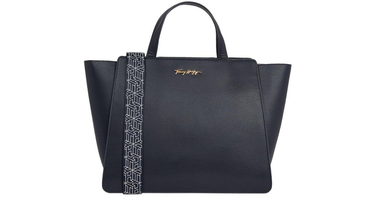 Tommy Hilfiger Short Handbag Woman Joy Soft Tote Acc Desert Sky