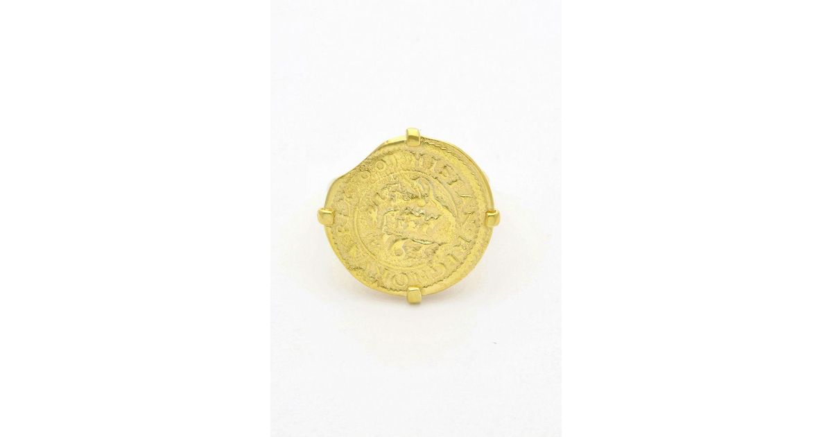 Wolf Moon Wolf Gypsy Pirate Coin Ring In Gold Metallic Lyst