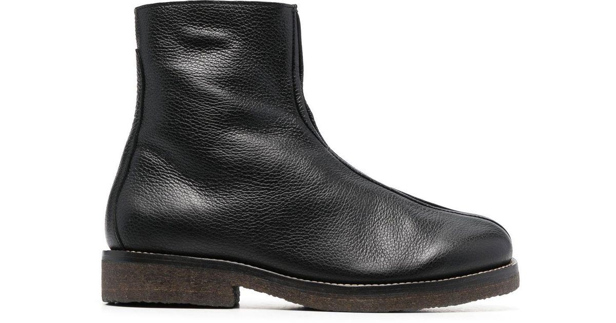 Lemaire Boots With Shearling in Black for Men | Lyst