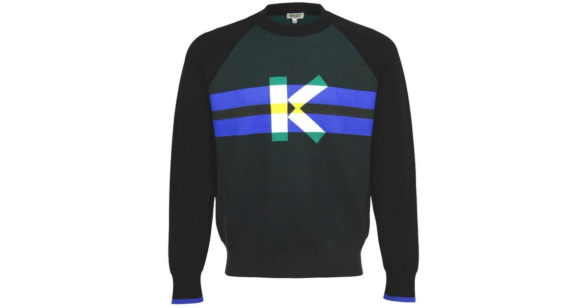 KENZO K Crew Neck Jumper Green for Men - Lyst