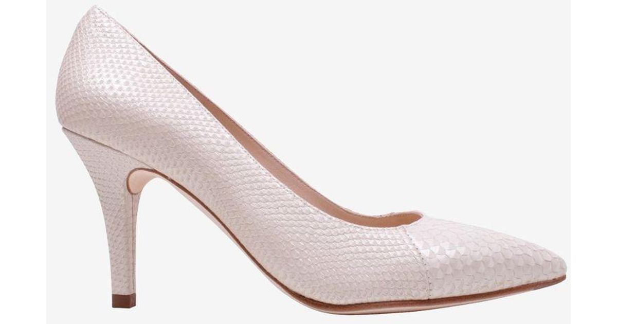 Unisa Leather Cream Snakeskin Court Shoe Lyst Unisa Leather Cream Snakeskin Court Shoe Lyst