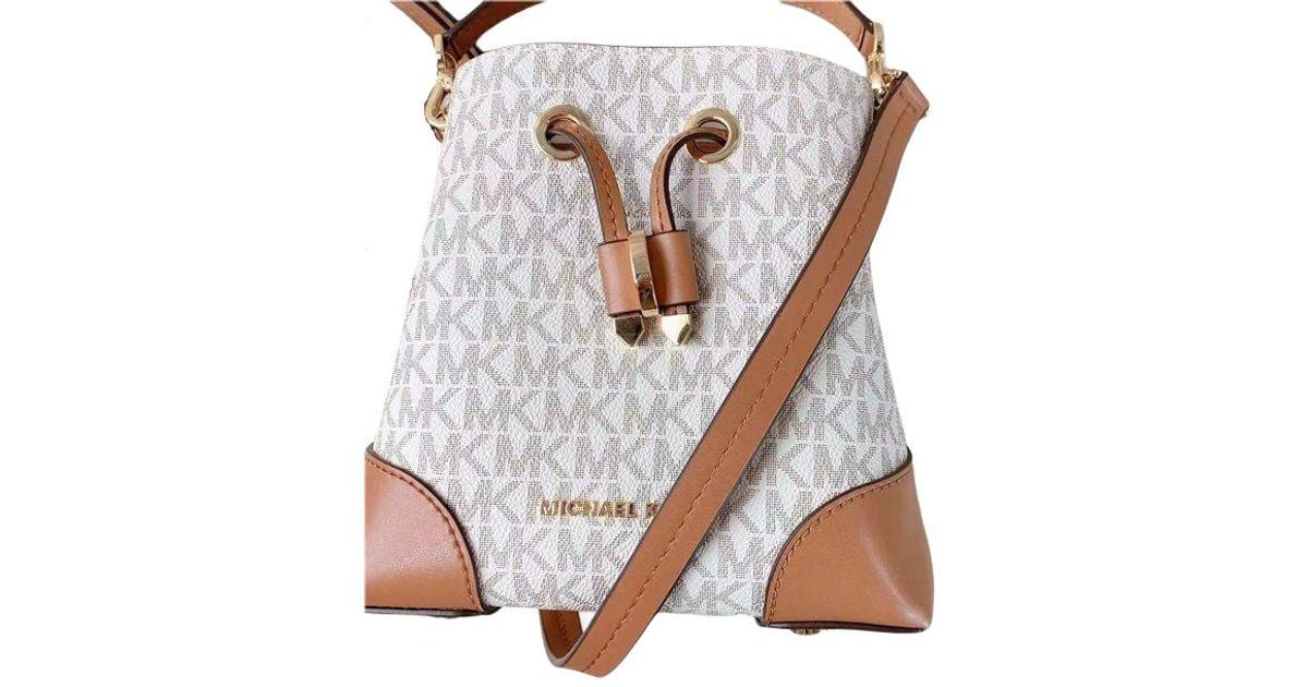 Michael Kors Canvas Mercer Gallery Xs Convertible Bucket Mk Signature