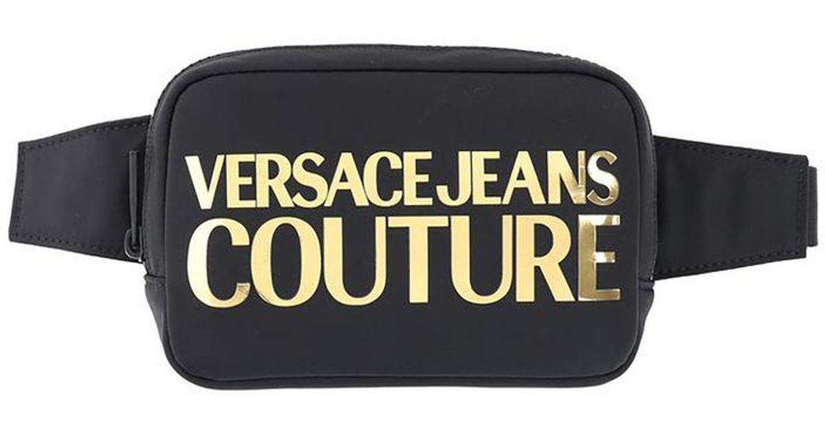 Versace Denim Jeans Couture Fabric Sling Bag With Gold-tone Logo in ...